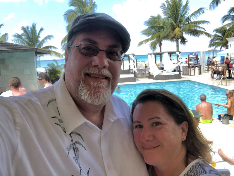 David Brodosi and his wife in mexico